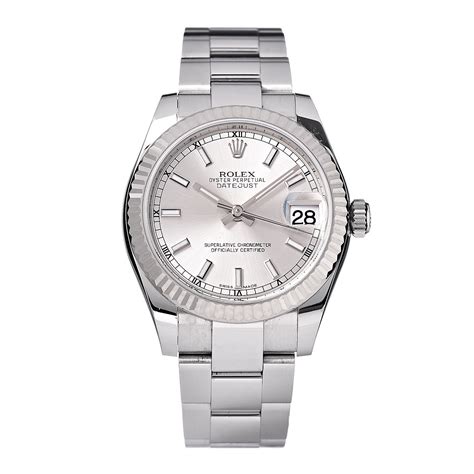 rolex oyster perpetual datejust white|rolex datejust white gold bezel.